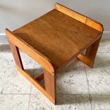 Geometric coffee table wood vintage honey