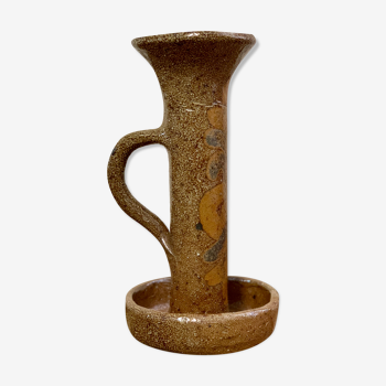 Enamelled sandstone soliflore vase
