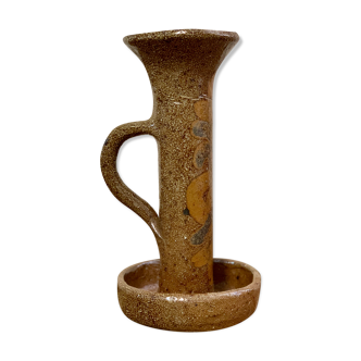 Enamelled sandstone soliflore vase