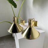 Pair of Hovik Lys brass wall lights Jonas Hidle Denmark