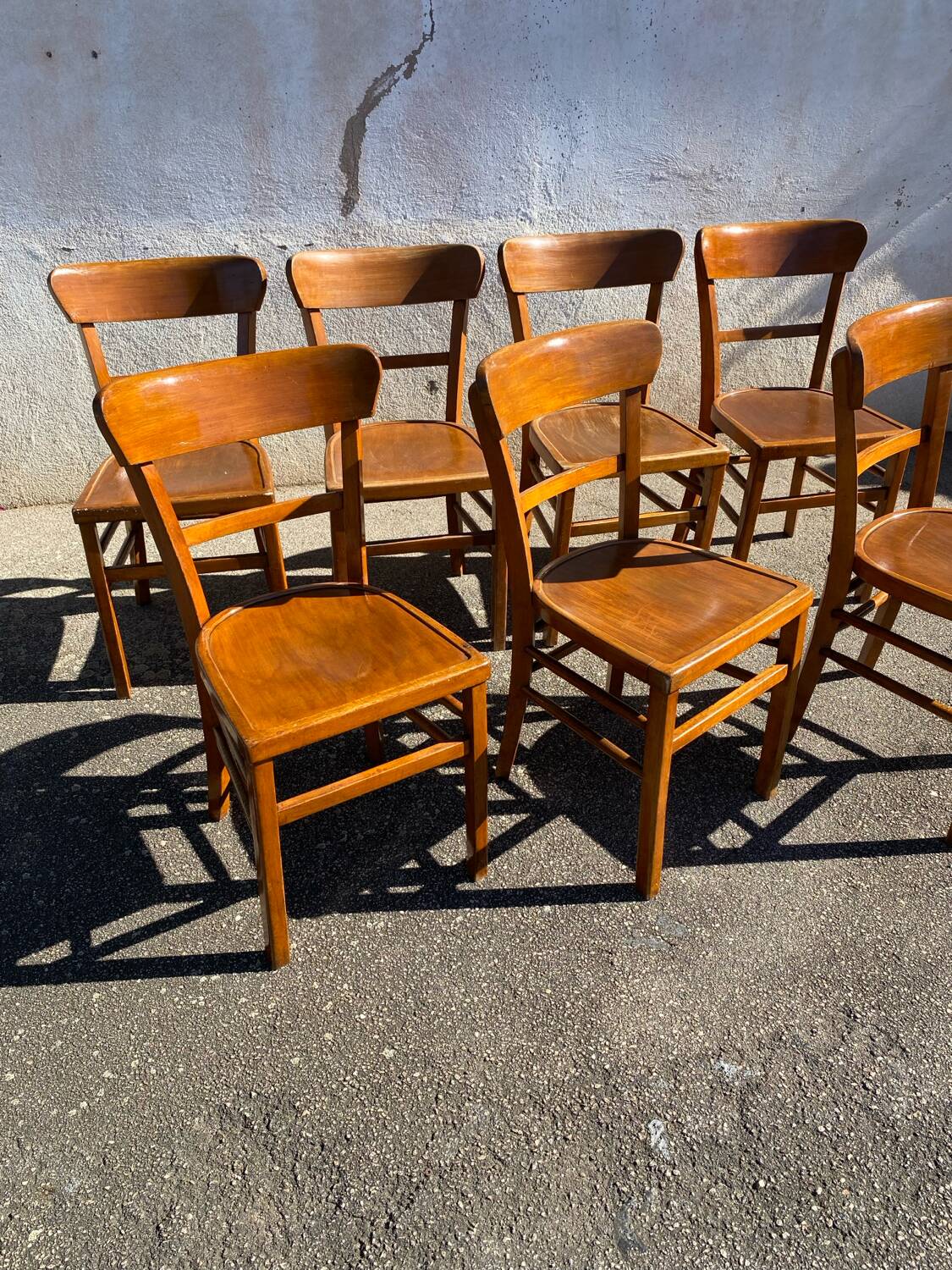 Set of 7 luterma bistro chairs