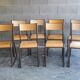 Serie de 8 chaises vintage empilables