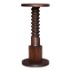 Vintage column, press screw column, wooden saddle, turned wooden foot