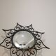 Witch mirror wrought iron and vintage brass