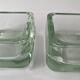 Solid square ashtray made of thick glass