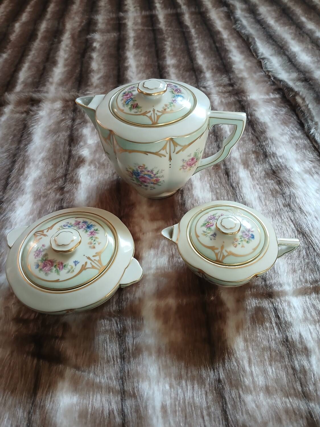 Antique fine porcelain tea set