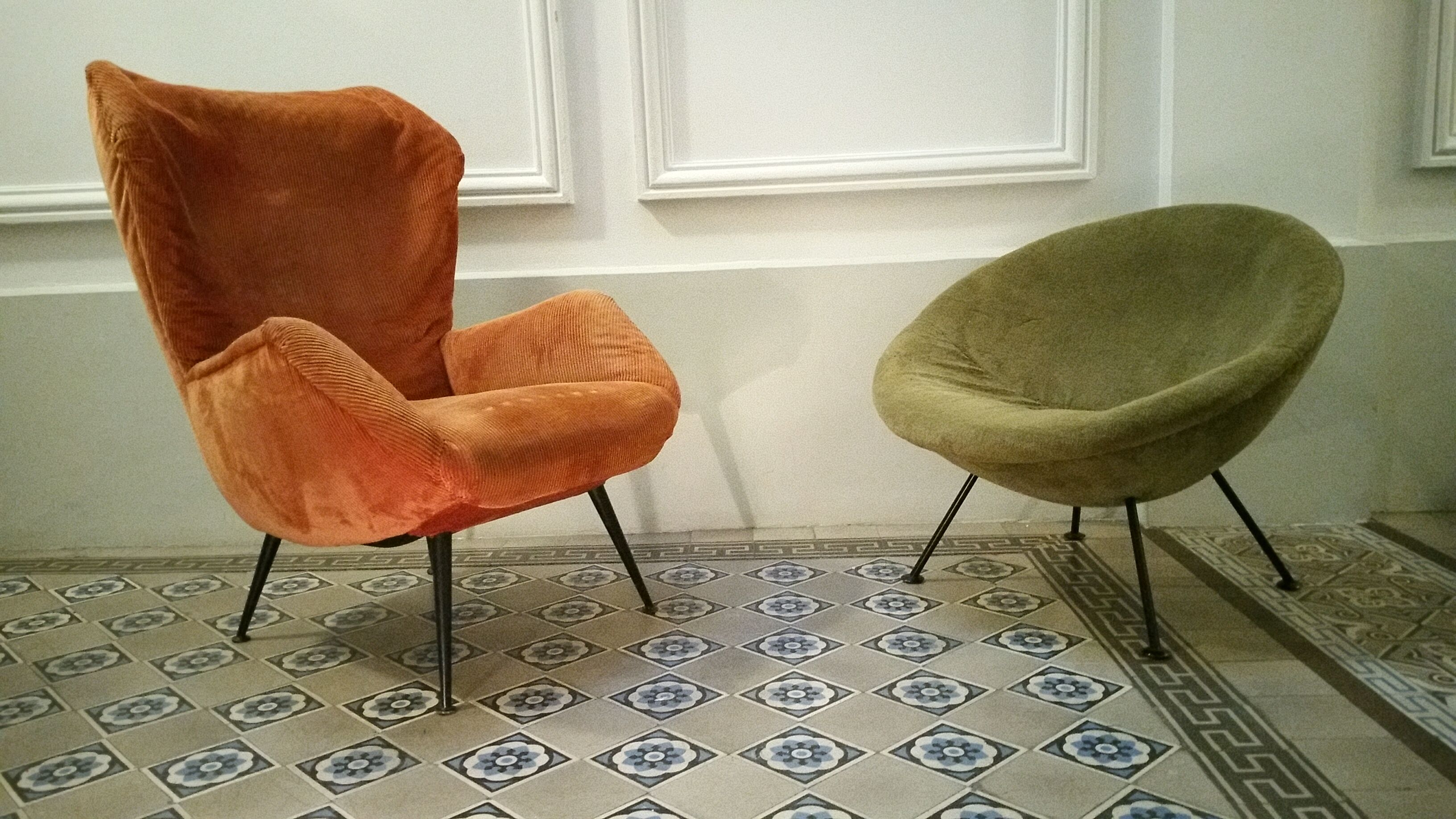 Rare Chair ball egg early 1950s Sputnik sputnik ball flesh