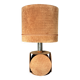 Midcentury XL ( 82 cm ) imposing terracotta suede table lamp. 1970s
