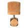 Midcentury XL ( 82 cm ) imposing terracotta suede table lamp. 1970s
