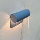 Light blue perforated metal suspension by Abo Randers, Danish postmodern, 1980s.