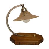 Table lamp or office art deco wooden base