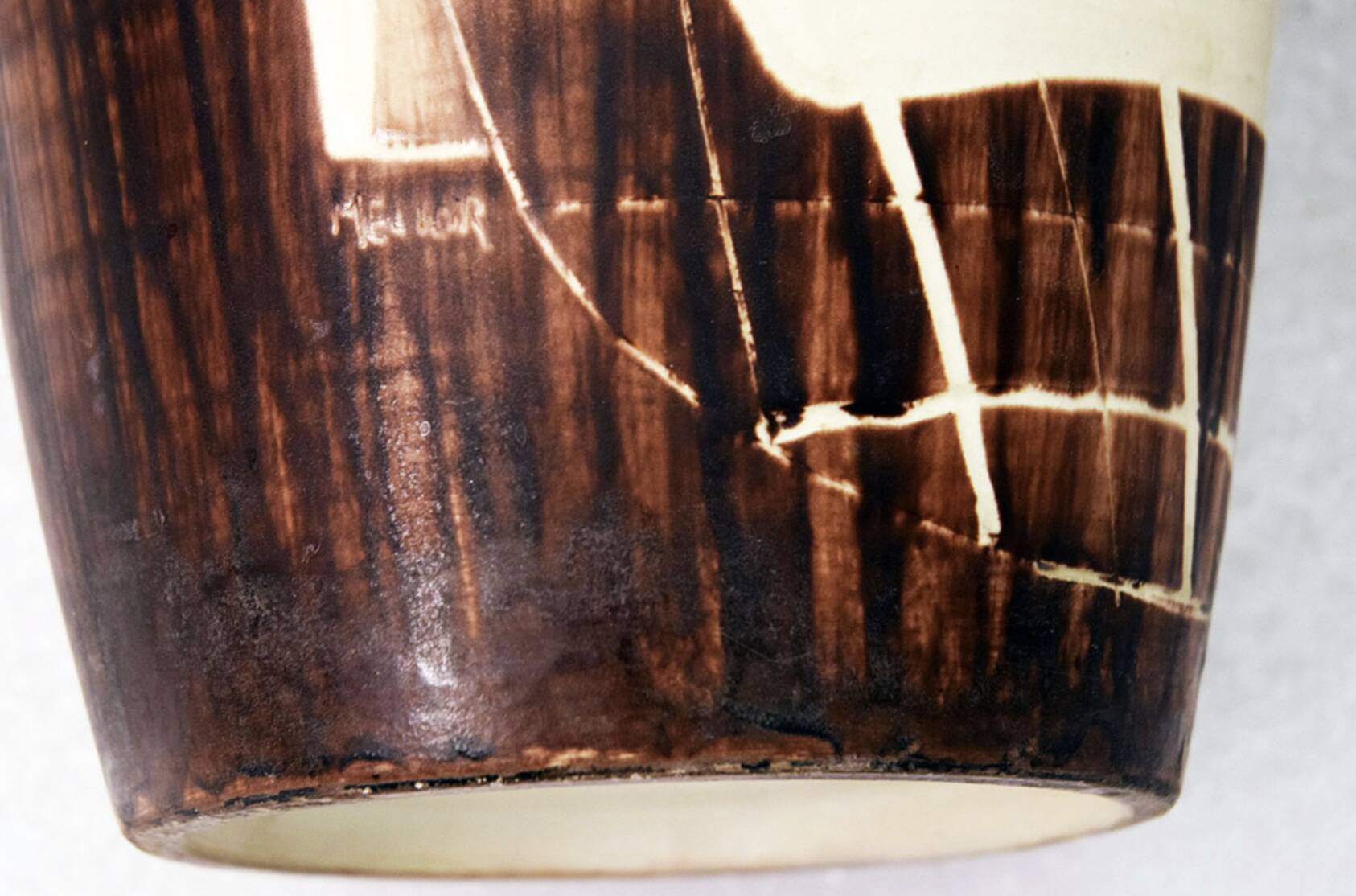 Large Ceramic Vase From Faenza With Engraved Decoration, 1970s