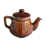 Vintage brown ceramic teapot