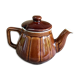 Vintage brown ceramic teapot