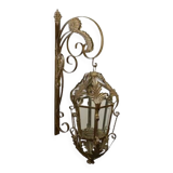 Patinated iron wall lantern