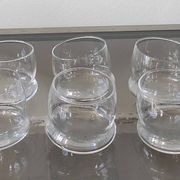 Set of 6 vintage "wobble" glasses (boat special)