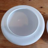 2 white opaline ceiling globes