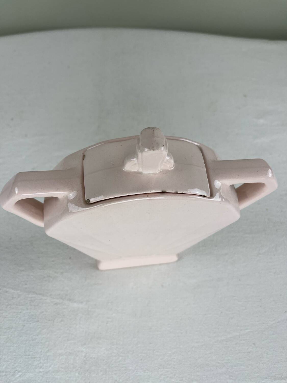 Art Deco pink sugar bowl