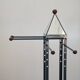 Wooden and brass coat rack, set of 4, 1970s