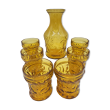 Bahia amber glass lemonade serving in its original box