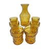 Bahia amber glass lemonade serving in its original box