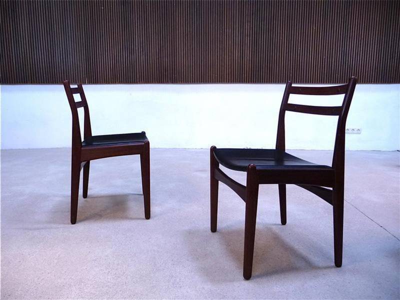 Chaises de salle à manger modernes danoises modèle Eva en teck de Frem Røjle, ensemble de 6.