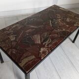 Natural stone and resin coffee table from the 70s