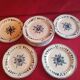 Set of 12 flat plates in earthenware from Pornic, model "Stuart".