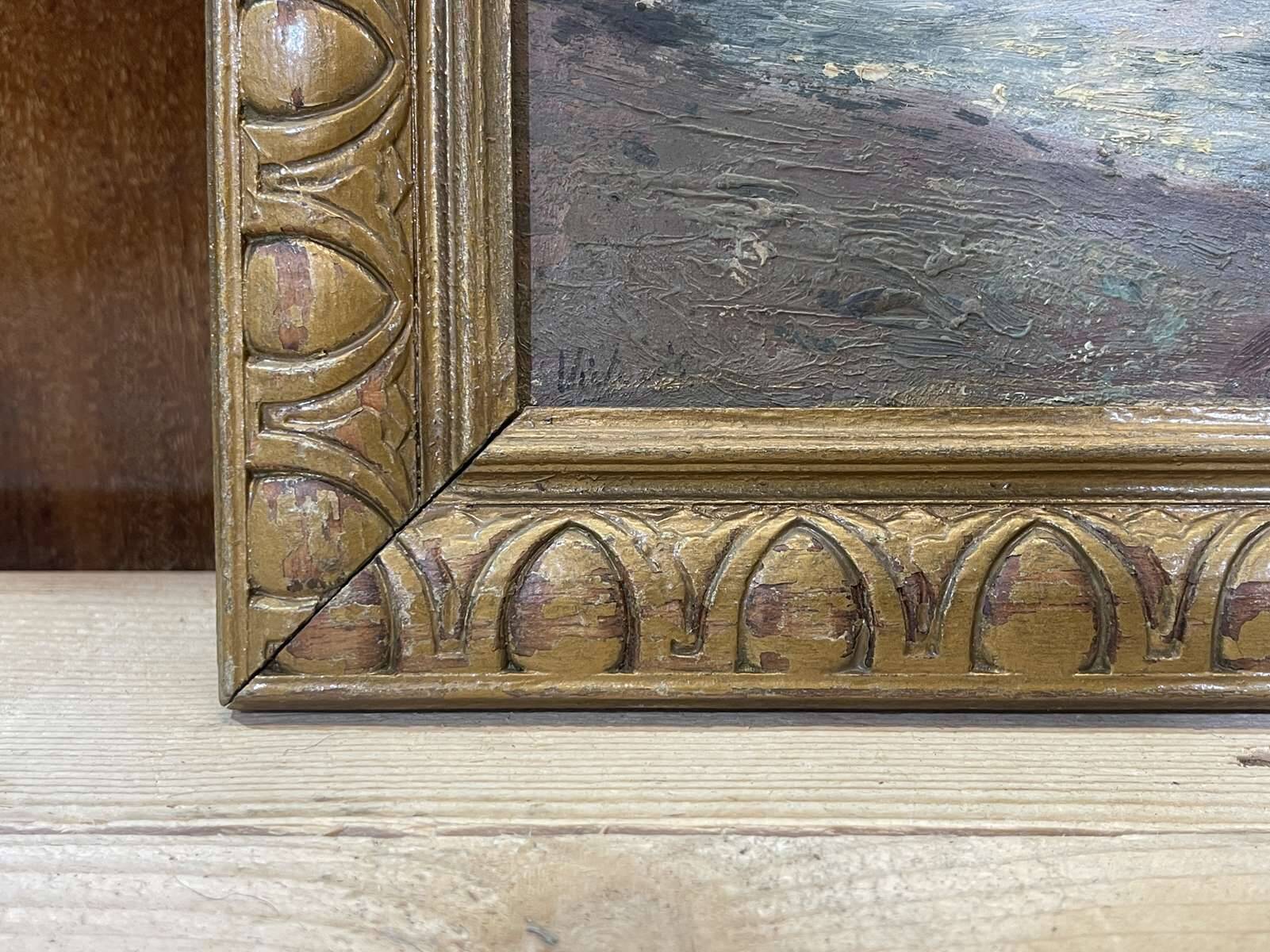 Marine, Oil on canvas signed Victorès