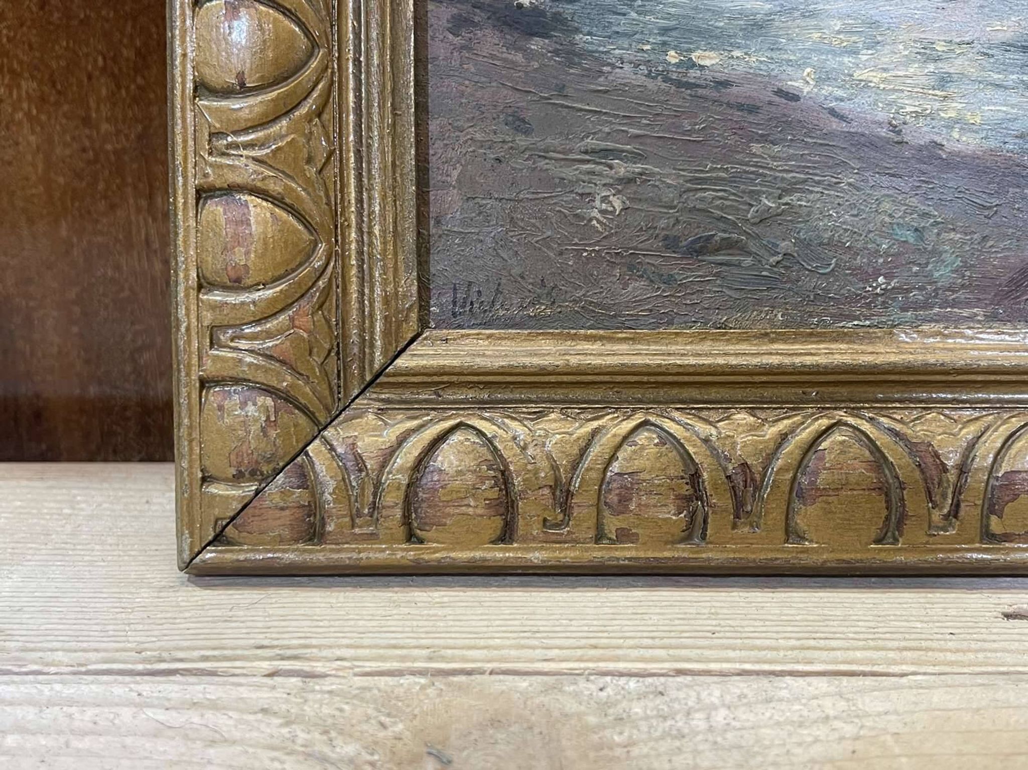 Marine, Huile sur toile signée Victorès