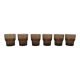 Set of 6 smoked brown glass water glasses Vereco 70'S Vintage