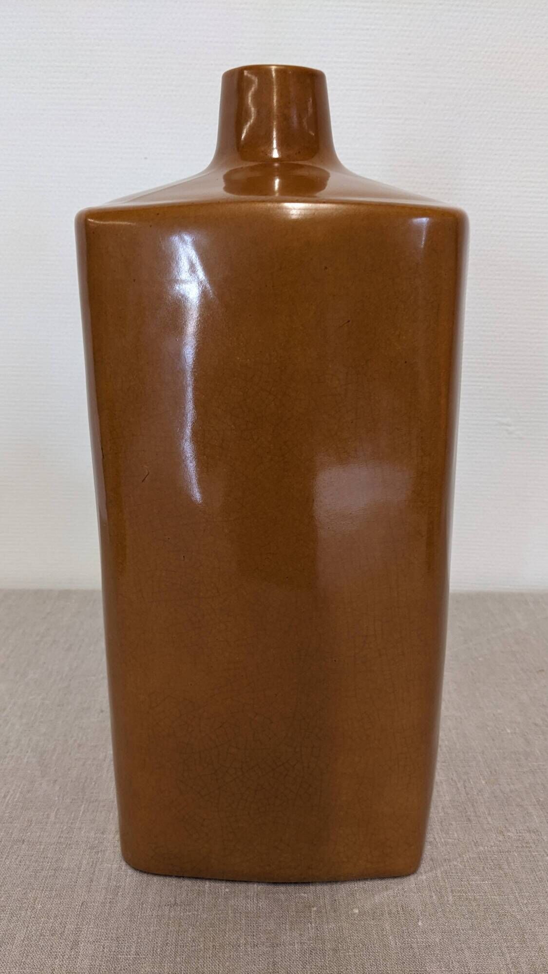 Set of 3 coloured earthenware vases Les Jardins d'Ulysse, France circa 1990