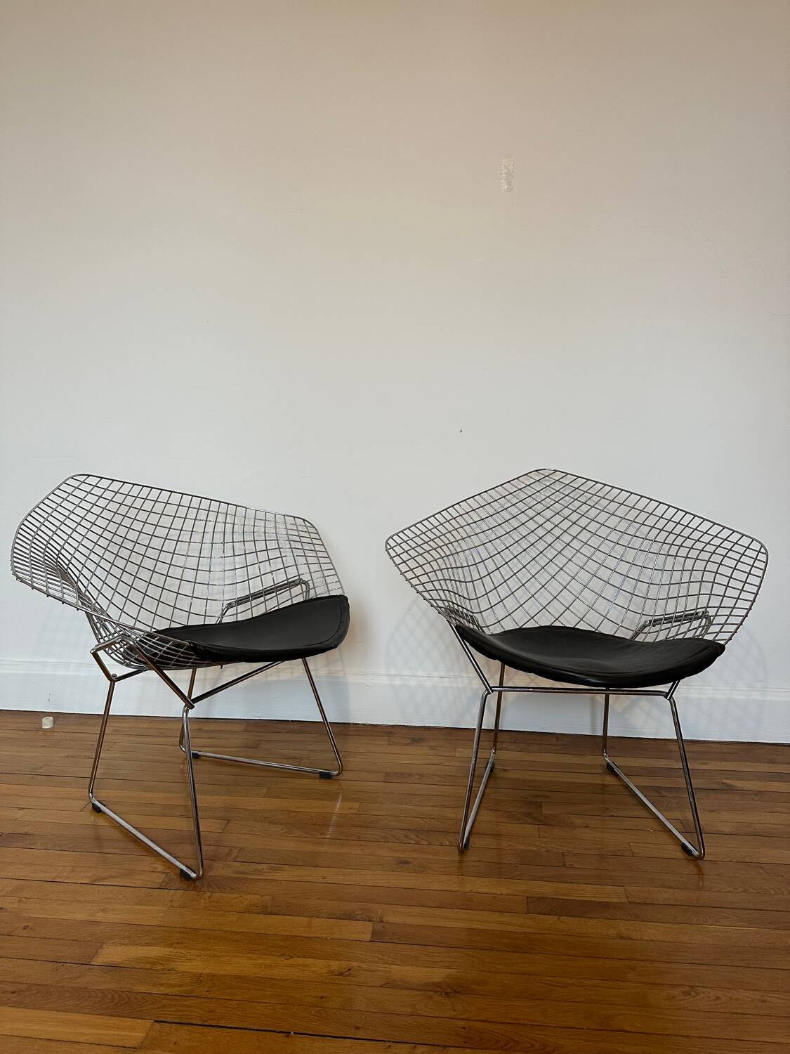 Paire de fauteuils Diamond par Harry Bertoia pour Knoll vintage