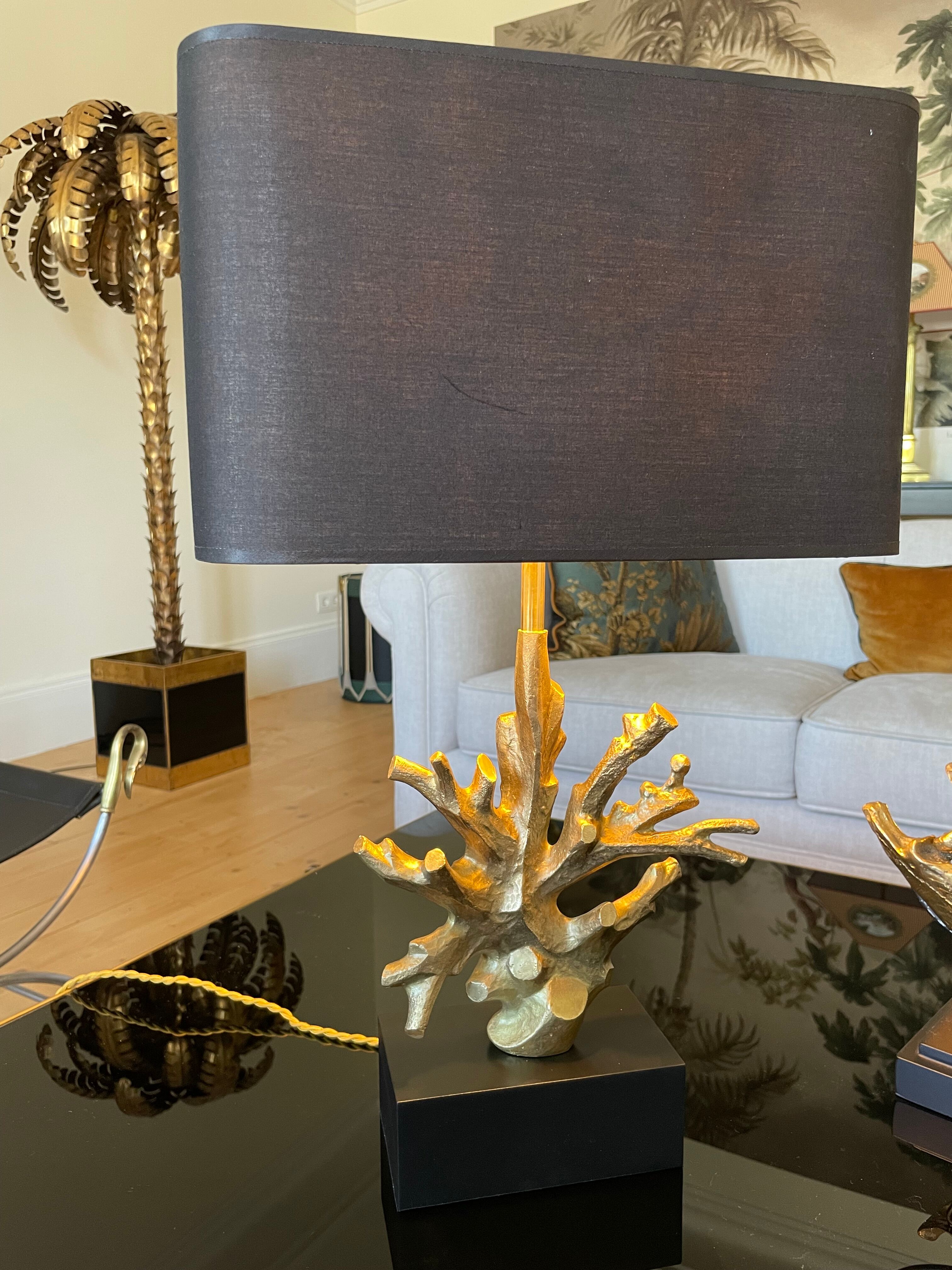 Maison Charles lamp signed model CORAIL bronze