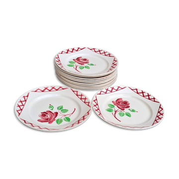 Dining table service, ironstone plates, Badonvilliers