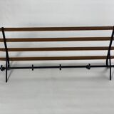Coat rack 1950 metal and vintage wood