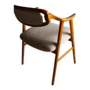 Scandinavian faux shearling chair | 1960s