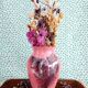Vase faïence irisé