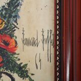 Bernard BUFFET: The bouquet of flowers, lithograph on framed canvas.