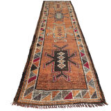 Vintage kurdish herki  runner , 318 x 90 cm