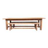Grande table de ferme avec 2 bancs