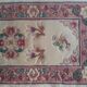 Tapis chine vintage 120 x 60 cm reliefs Pekin fleurs fait main