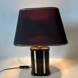 Black ceramic lamp from the 1980s