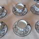 Coffee/tea service, glazed porcelain in Art Deco style, Saint Graal model.