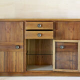 1930s walnut credenza in art deco style