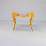 80s R & Y Augousti coconut shell inlay side table