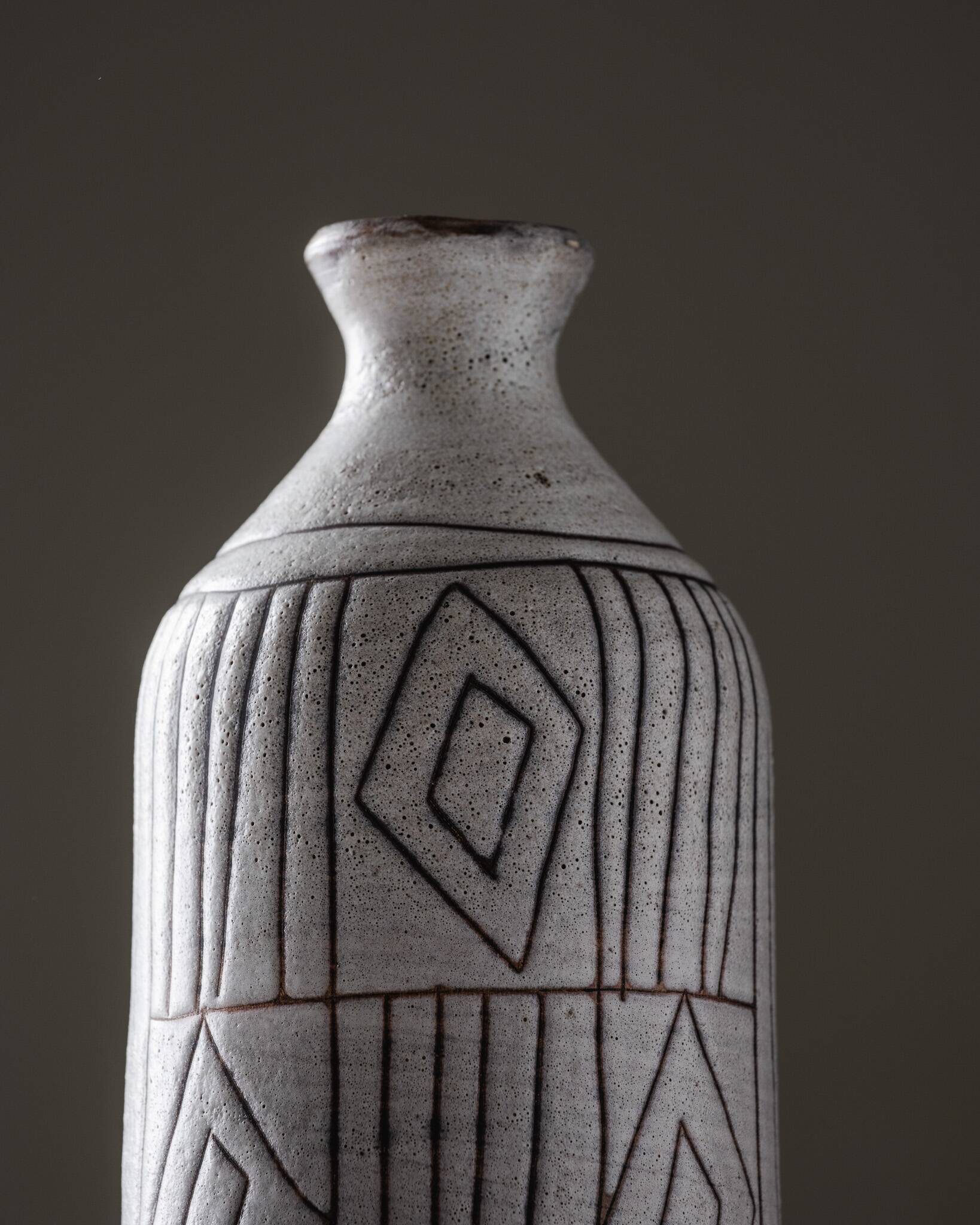 Soliflore en céramique, l'atelier Dieulefit, 1960s