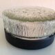 Vintage 60s-70s round ice glass ceiling light