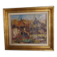 oil on canvas signed César Belotti (1914-1995) village autumn period