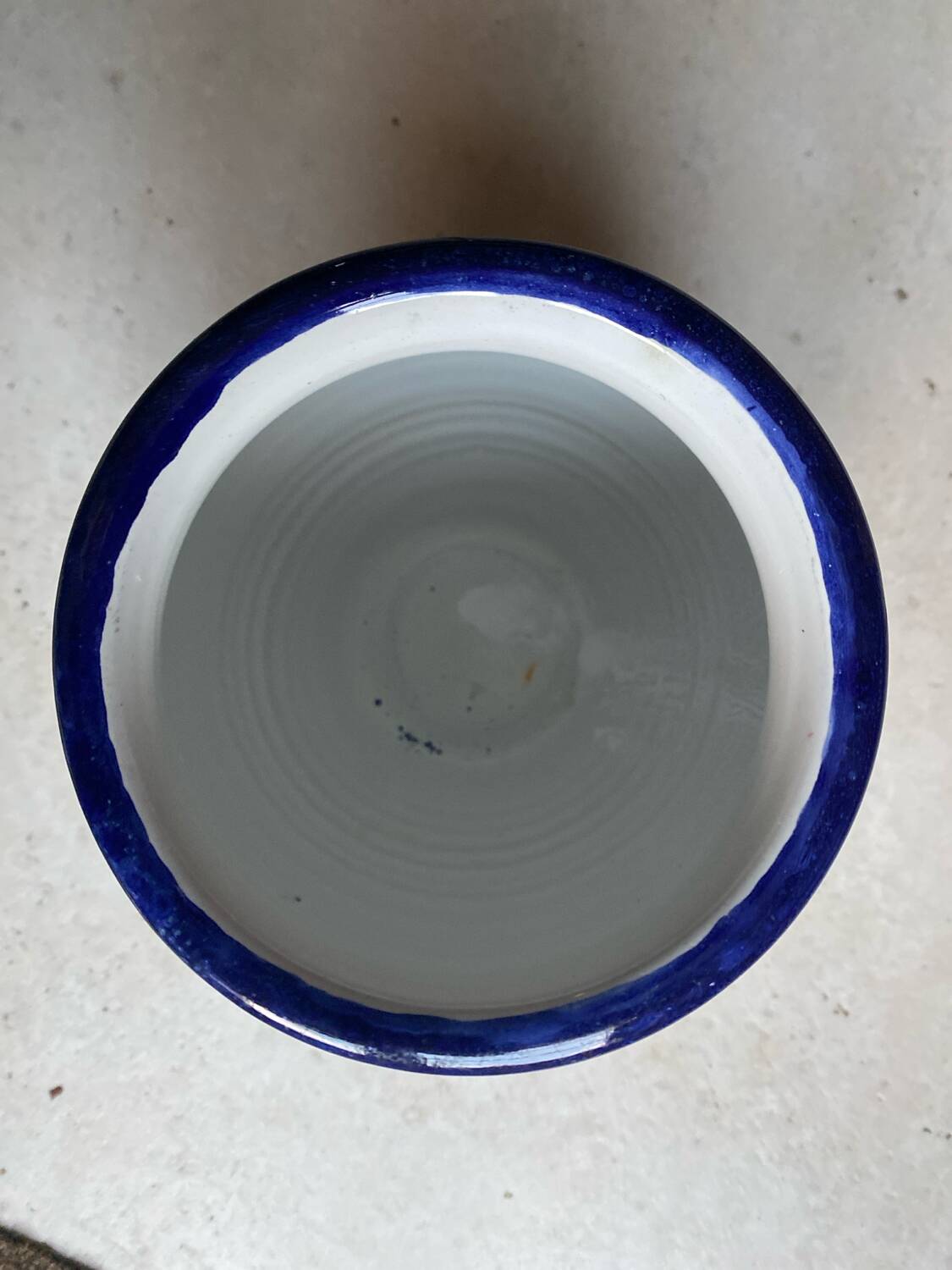 Antique Bulbous Vase in Earthenware Numbered – Hand-Painted Floral Decoration